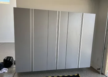 full edge handle tall cabinet from Slide-lok