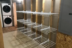 slide-lok steelwall shelf job