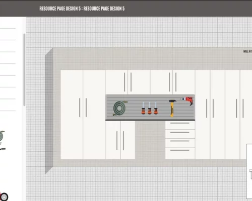 white t-pull cabinet design layout on slide-lok design center